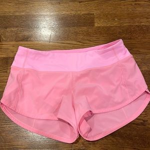 Pink lululemon shorts